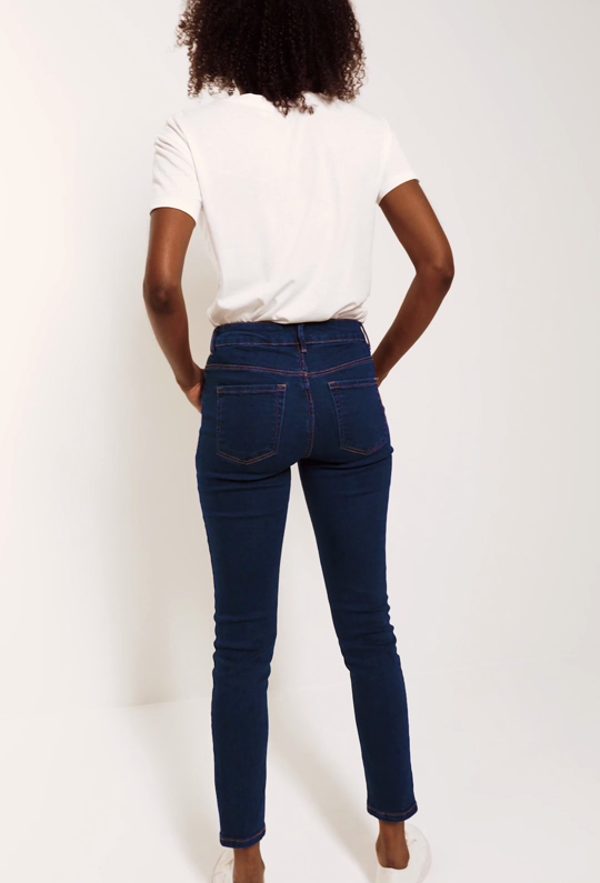 Jean slim taille moyenne Illusion avec stretch De Bijenkorf Femme Vêtements Pantalons & Jeans Jeans Slim 